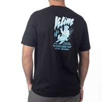 POWABUNGA TRI-BLEND TEE<BLACK - ICE BLUE>