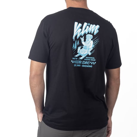 POWABUNGA TRI-BLEND TEE<BLACK - ICE BLUE>