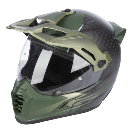 KRIOS PRO HELMET ECE/DOT<ECHO MATTE BLACK - RIFLE GREEN - OIL GREEN>