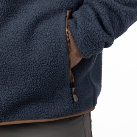 HIGH PILE JACKET<INSIGNIA BLUE - COCOA BROWN>