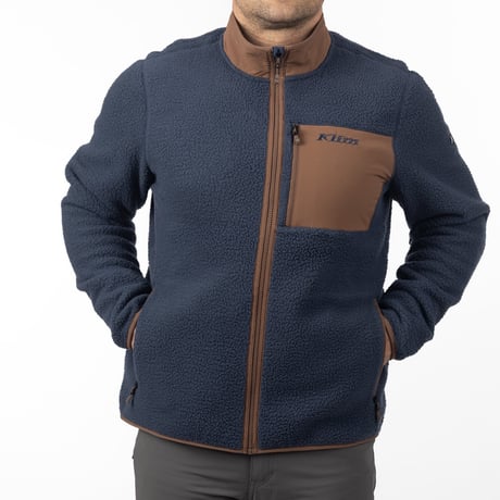 HIGH PILE JACKET<INSIGNIA BLUE - COCOA BROWN>