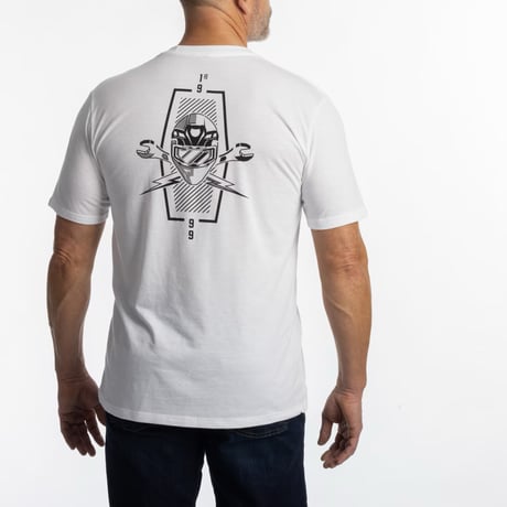 PETROL TRI-BLEND TEE<WHITE - BLACK>