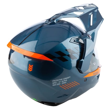X1 ALPHA HELMET ECE/DOT<GLOSS CONCEPT PETROL - STRIKE ORANGE>