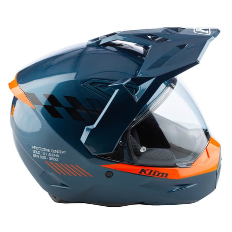 X1 ALPHA HELMET ECE/DOT<GLOSS CONCEPT PETROL - STRIKE ORANGE>