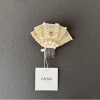 インド刺繍リボンヘアコーム