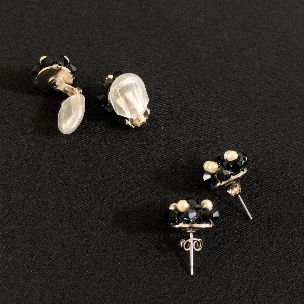 パールクリスタルピアス クリスタルパールモノバイカラーピアス・イヤリング | ANNA SAKAMOTO