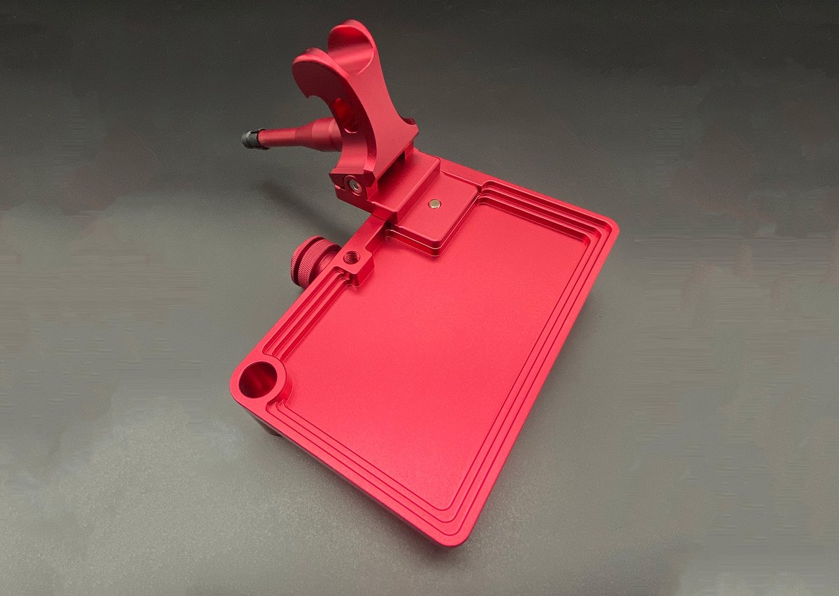 アルミへらお膳 砲台式 レッド ミニ | 長谷部釣具店