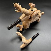 松村作 大砲万力 黒柿縞（小小） | 長谷部釣具店