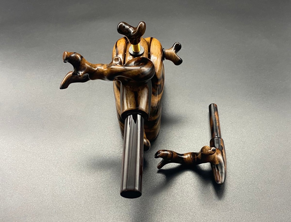 まろん　松村作　黒柿　大砲型万力　小型 fit=scale-down,w=1200