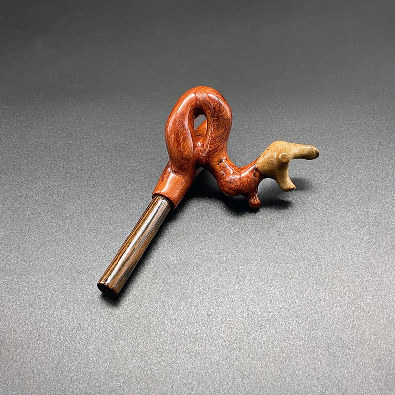 竹宗　釣り　花梨加工前本体彫万力 竹宗 花梨加工前本体彫万力 釣り