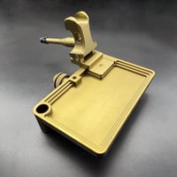アルミへらお膳 砲台式　オリーブ　ミニ