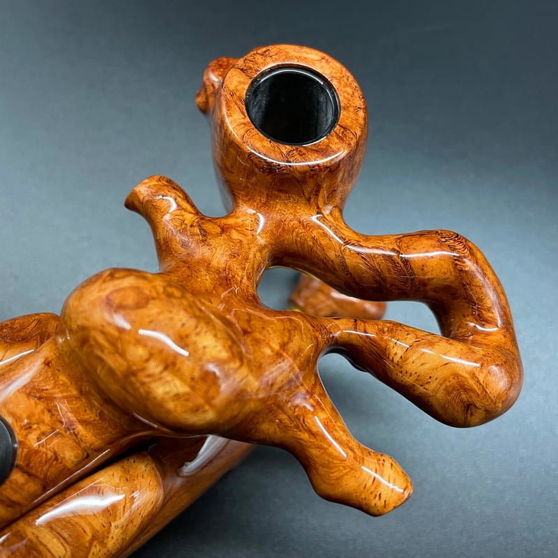 松村作 花梨（こぶ杢） 大砲万力（中）玉置台（中） | 長谷部釣具店