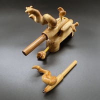 松村作 大砲万力 黒柿（縞）（中） | 長谷部釣具店