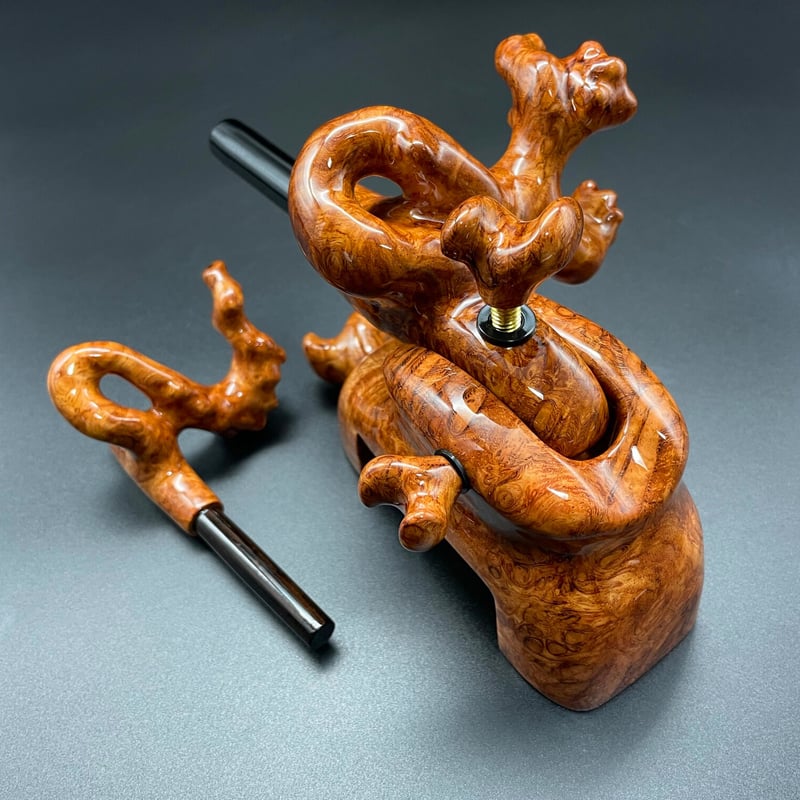 松村作 花梨(こぶ杢) 大砲万力(中)玉置台(中) | 長谷部釣具店 松村作 花梨(こぶ杢) 大砲万力(中)玉置台(中) | 長谷部釣具店
