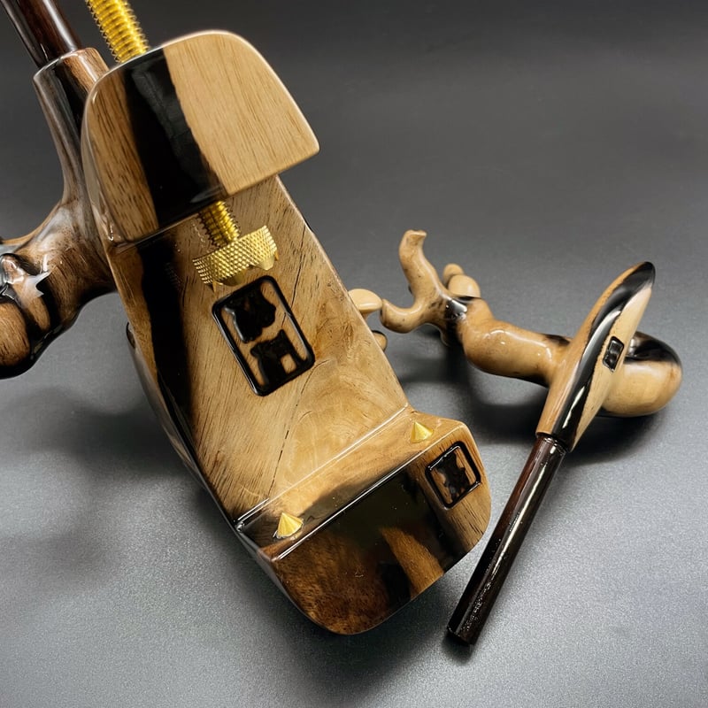 松村作 大砲万力 黒柿（特大） | 長谷部釣具店