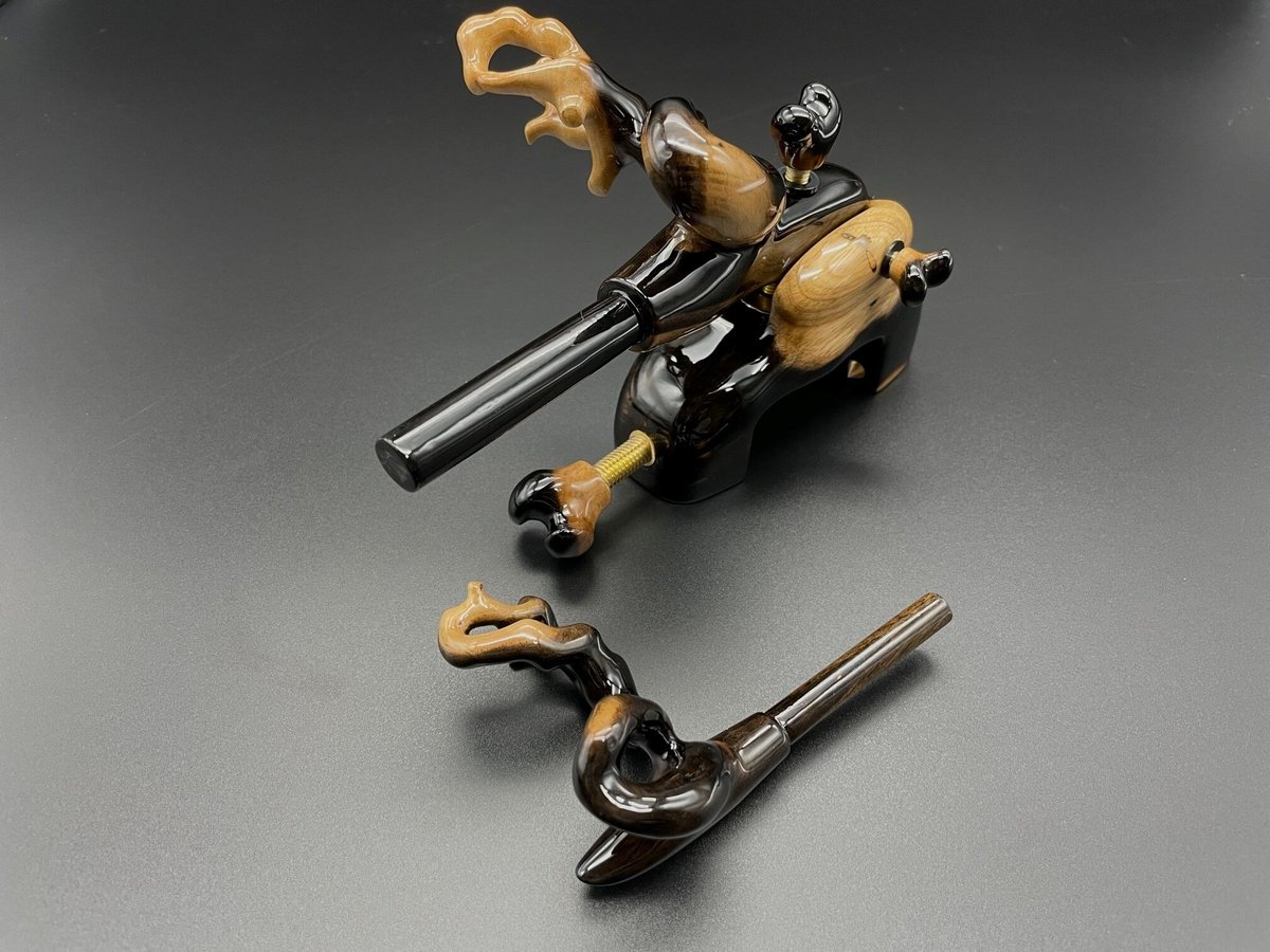 まろん　松村作　黒柿　大砲型万力　小型 fit=scale-down,w=1200