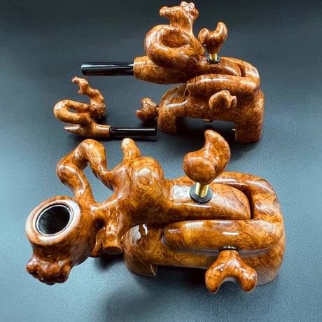 松村作　花梨（こぶ杢）　大砲万力（中）玉置台（中）