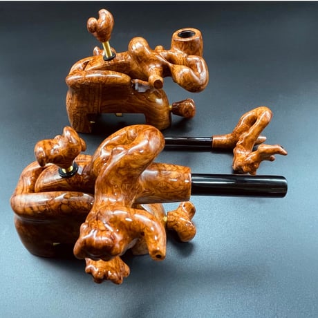 松村作　花梨（こぶ杢）　大砲万力（中）玉置台（中）