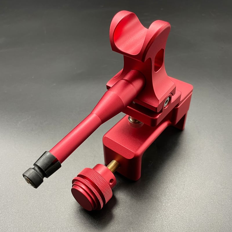 アルミ削り出し万力砲台式 レッド | 長谷部釣具店