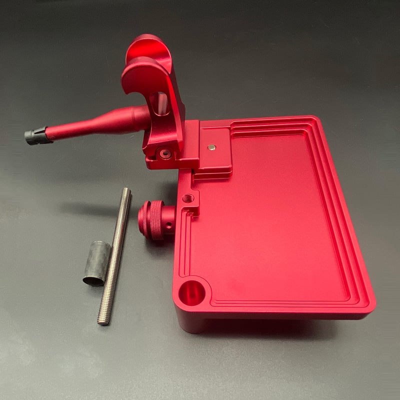 アルミへらお膳 砲台式 レッド ミニ | 長谷部釣具店