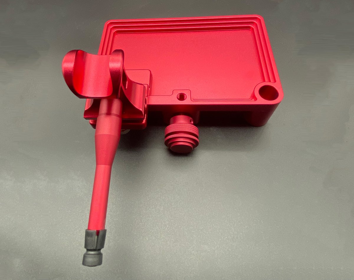 アルミへらお膳 砲台式 レッド ミニ | 長谷部釣具店