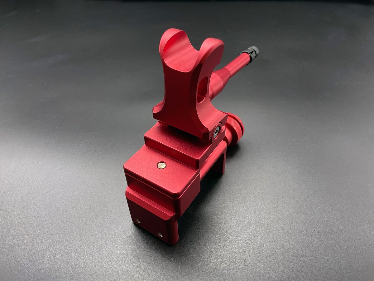 アルミ削り出し万力砲台式 レッド | 長谷部釣具店