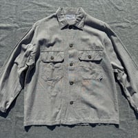 日本の伝統生地で現代服を作る　「墨染めストライプシャツ」