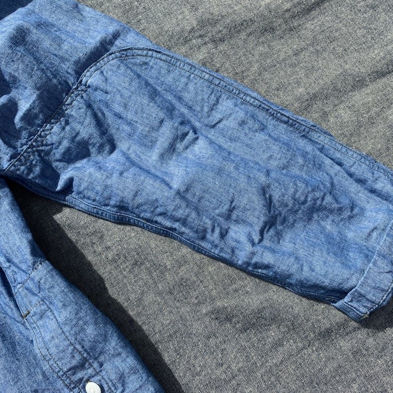 NAOSHIYA CUSTOM FACTORY バンドカラーのシャンブレーシャツJKT NAOSHIYA CUSTOM FACTORY バンドカラーのシャンブレーシャツJKT