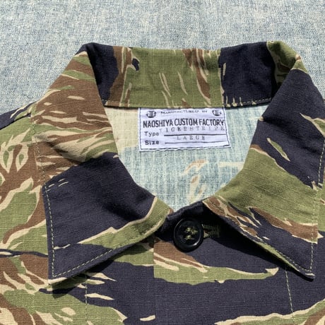 NAOSHIYA CUSTOM FACTORY　アメリカンファブリック　タイガーストライプシャツ