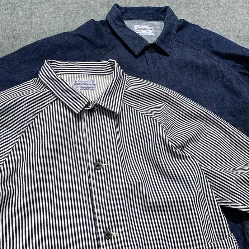 NAOSHIYA CUSTOM FACTORY 二代目カバーオール 新タグ付きヒッコリー |