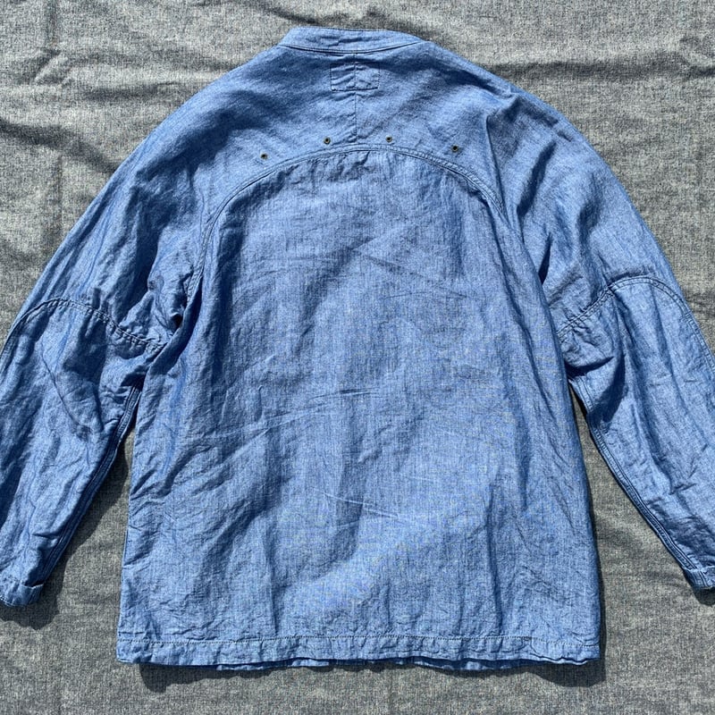 NAOSHIYA CUSTOM FACTORY バンドカラーのシャンブレーシャツJKT NAOSHIYA CUSTOM FACTORY バンドカラーのシャンブレーシャツJKT