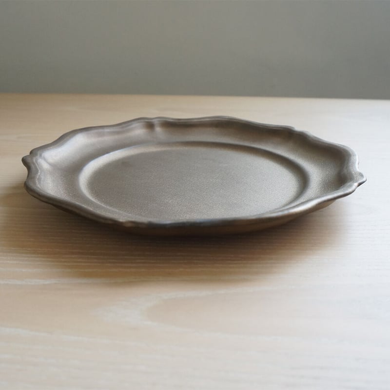 木村 年克 金釉 花リム皿 | knot Online