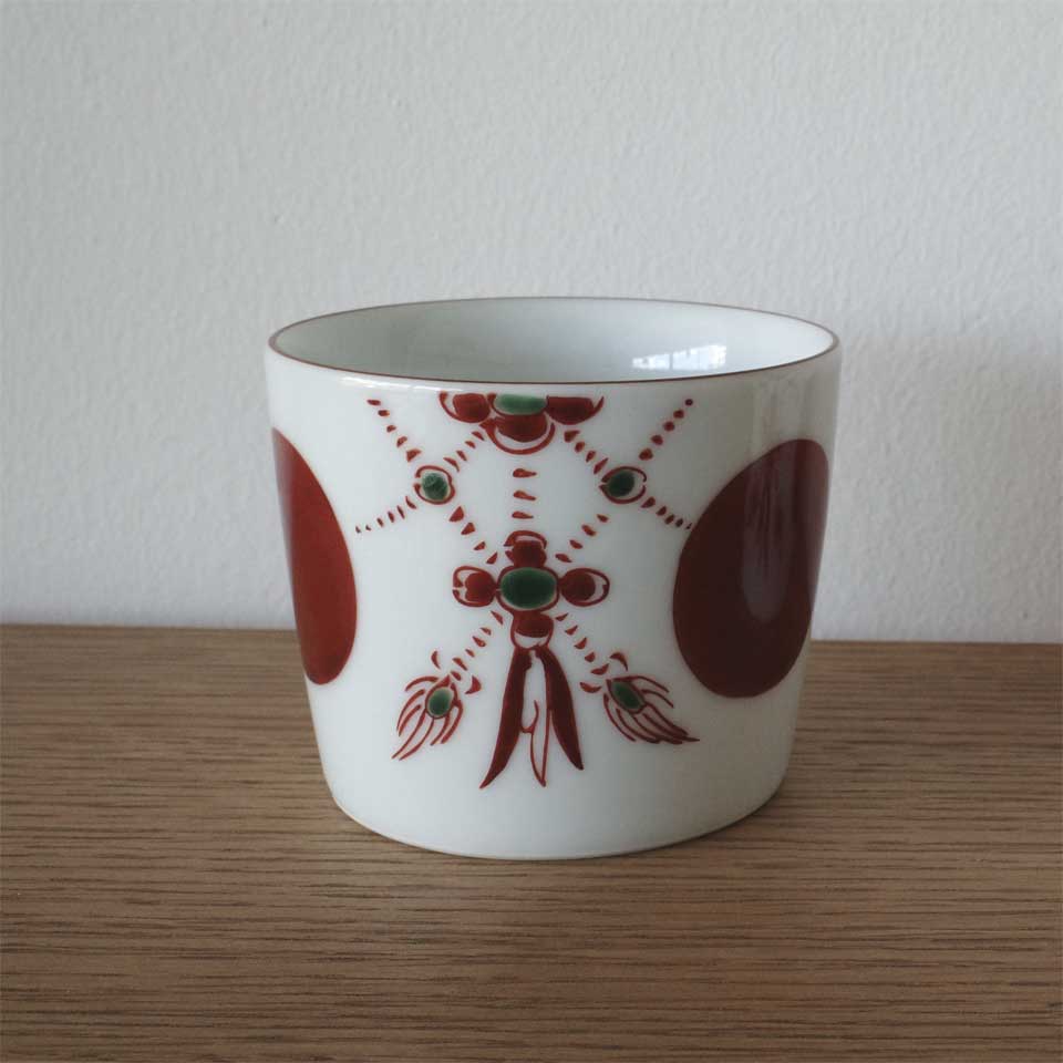 A1256-8/有田焼/仁窯/小畑仁/色絵花草文角皿大4客・小6客/懐石道具/ A1256-8/有田焼/仁窯/小畑仁/色絵花草文角皿大4客・小6客/懐石道具