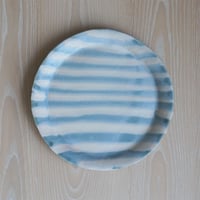 木村 年克　しましま　8寸丸皿
