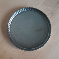 木村 年克　銀釉タルト皿 25cm