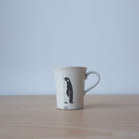 TAKUNOBU 粉引コーヒーカップ　コウテイペンギン