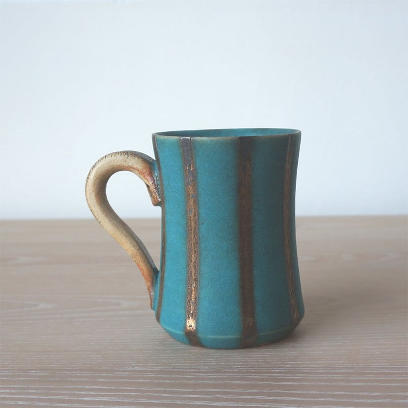 加藤 輝雄 マグカップ type-SL（トルコブルー/縦縞） | knot Online