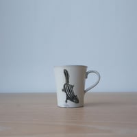 TAKUNOBU 粉引コーヒーカップ　シマリス（降り）