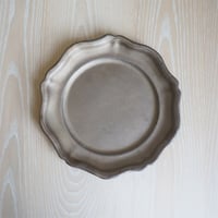 木村 年克　金釉　花リム皿