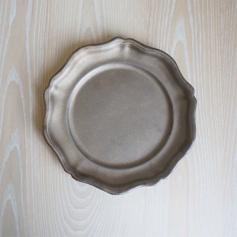 木村 年克 金釉 花リム皿 | knot Online