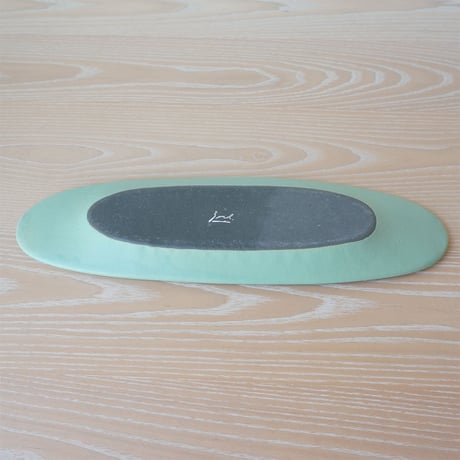 3RD CERAMICS　楕円皿　M　ターコイズ