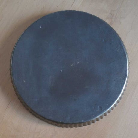 木村 年克　銀釉タルト皿 28cm
