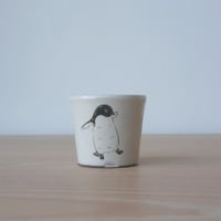 TAKUNOBU 粉引蕎麦猪口　アデリーペンギン