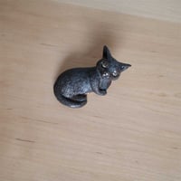 櫻井靖泰　箸置きにもなる子猫　黒B