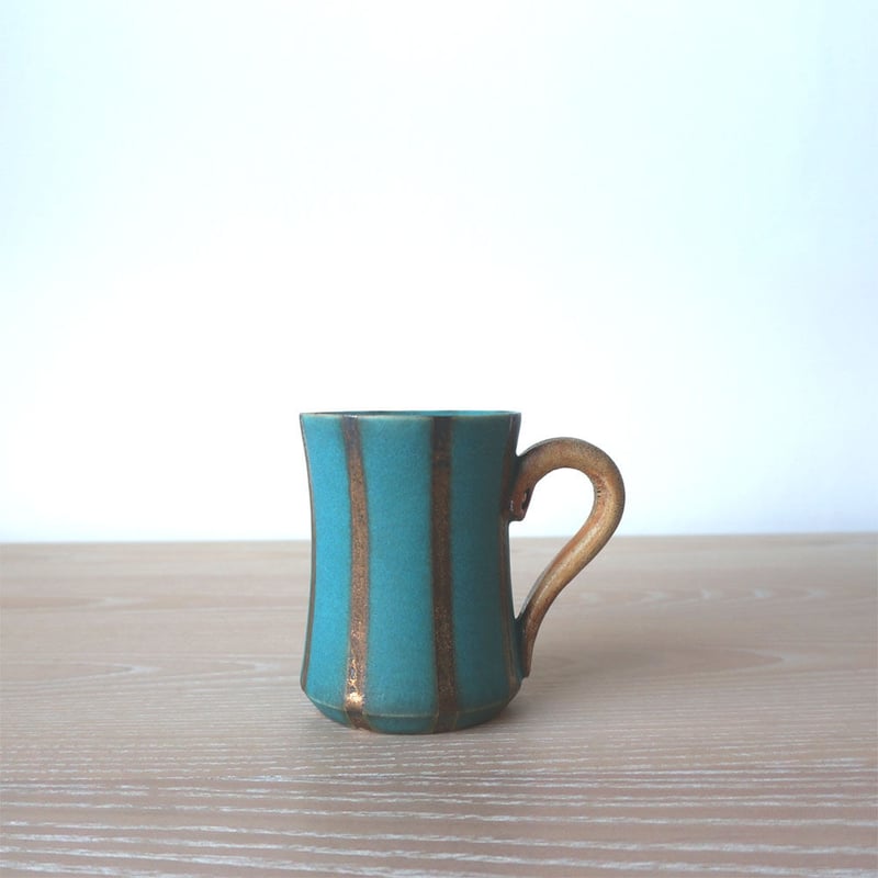 加藤 輝雄 マグカップ type-SL（トルコブルー/縦縞） | knot Online