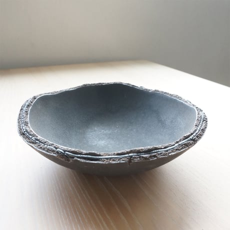 櫻井靖泰　Jag bowl（8寸）黒釉