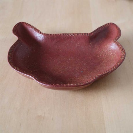 櫻井靖泰　猫鉢（茶）