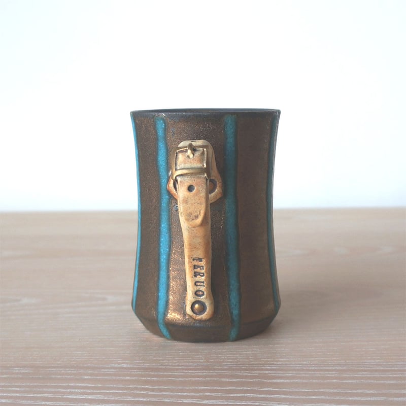 加藤 輝雄 マグカップベルト付 type-SL（マンガン釉/縦縞） | knot Online