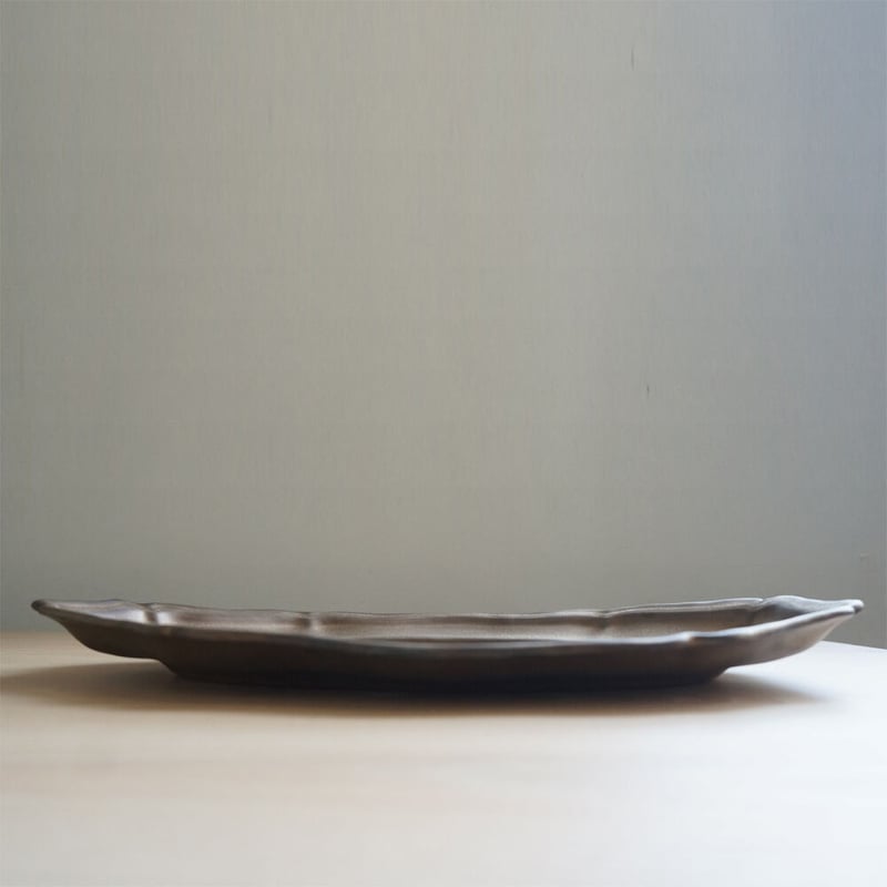 木村 年克 金釉 花リムオーバル皿 大 | knot Online