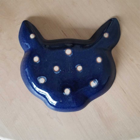 櫻井靖泰　猫鉢（青）